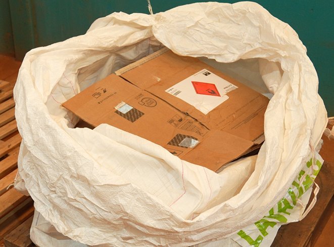 Embalagens secundárias de papelão desmontadas